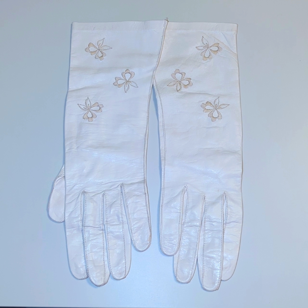 White Leather Dress Gloves